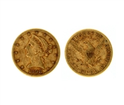 1898-S $5.00 U.S. Liberty Head Gold Coin (DF)