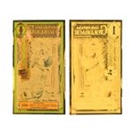 $1 24K 1/1000 Troy Ounce Gold Aurum Nevada Goldback Note
