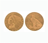1916-S $5.00 U.S. Indian Head Gold Date Coin (DF)