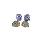 0.60CT Tanzanite And Sterling Silver Earrings