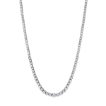 14KT White Gold, Custom Made 10.50CT Round Brilliant Cut Diamond Necklace (VGN A-48) 
