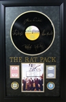 The Rat Pack Vinyl Album with Chips and Cards Museum Framed Collage - Plate Signed (Vault_BA)