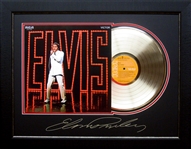 Elvis Presley NBC TV Special Album Cover and Gold Record Museum Framed Collage - Plate Signed (Vault_BA)