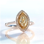 14KT Two Tone Gold, 1.24CT Brilliant Cut Diamond Engagement Ring (VGN B-192)