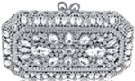 Swarovski Crystal Elements Handbag - Rock Solid Elegance Silver 8 x 5 Retail: $1,200 (Vault_I) 