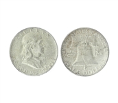 1950 U.S. Benjamin Franklin Half Dollar Coin
