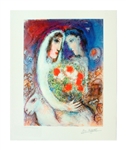 MARC CHAGALL Marriage Mini Print 10in x 12in, with Certificate CLXXX of CCLXXV