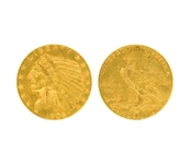 1908 $5.00 U.S. Indian Head Gold Coin (DF)