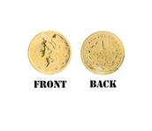 1853 $1.00 U.S. Liberty Head Bezel/Loope Gold Coin