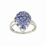 Tanzanite 925 Sterling Silver Size 8 Ring