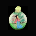 Outstanding Chinese Reverse Painted Perfume Bottle Elegant Quality!